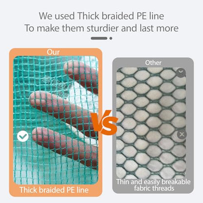 2Pcs Foldable Fish Trap,Minnow Trap,Crab Trap,Fishing Net,Bait Cage for Crabs Minnow Lobster Shrimp Crawfish (6Holes)