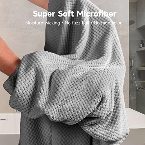 Umisleep Extra Large Microfiber Hair Towel, Ultra Absorbent, Grey - color: Grey