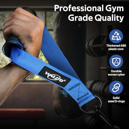Exercise Handles, Cable Machine Handles for Gym Cable Attachments Training - color: Blue