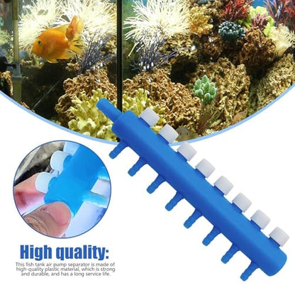 Fish Tank Air Control Valve - Aquarium Air Tubing Valves | Aquarium Airs Splitter, Fish Tank Airs Splitter, Aquascaape Oxygen Supply Adjuster Lever, Airline Tube Connector, Bubble Pump Distribution - size: 8 heads