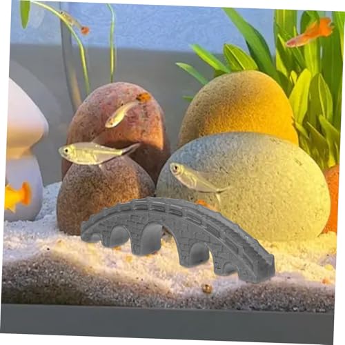 Fish Tank Decorative Arch Bridge Mini Decoration Coral Aquarium Air Outlet Vents Soft Sponge Sponge Pearlescent Sponge Decorative Bookmarks Retro Arch Bridge Dark Ceramics
