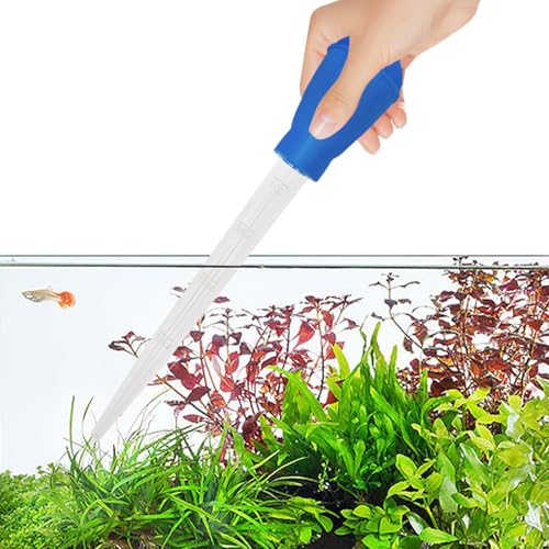Water Changer for Fish Tank | 30ml Long Syringe Tube, Manual Liquid Dropper, PVC Construction | Easy Cleaning, Egg and Carat Transfer, Durable Lightweight Tool | Multifunctional Aquarium Feeder - color: Blue(28CM)