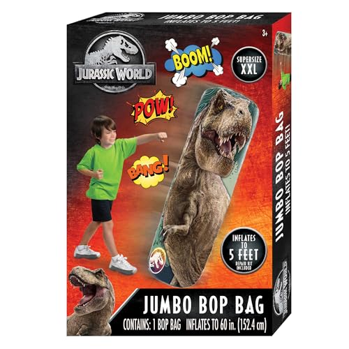 Jurassic World Jumbo Bop Bag - Inflatable Punching Bag, Inflates to 5 Feet