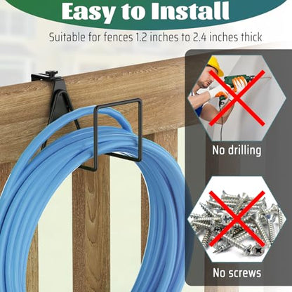 Garden Hose Holder,Adjustable Hose Hanger Wall Mount for Pool Equipment,Heavy Duty Water Hose Hangers for Outside,Sturdy Hose Hooks for Garden (2 Pack) - size: 2 Pack