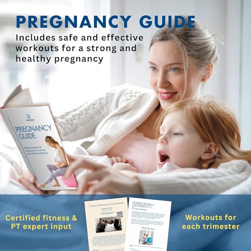 ProBody Pilates Pregnancy Ball with Guide - Birthing Ball - color: Lilac, size: 65 cm: 5'1" - 5'10"