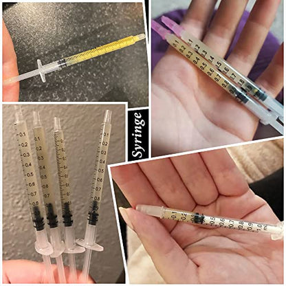 1ml Syringes with Cap, Luer Slip Tip, Whole Pack Bulk Sterile Sealed, No Needle