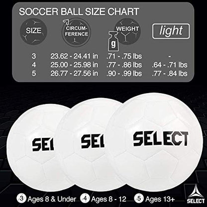 SELECT Blaze DB Soccer Ball - color: White/Red/Blue V22 - 12-Ball Pack