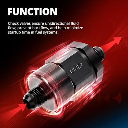 EVIL ENERGY 6AN Male Non Return Fuel Line Check Valve Fitting Aluminum