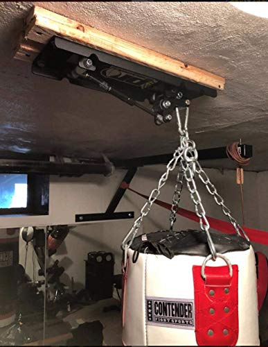 – Gas Spring Anti Noise and Vibration Ceiling Mount for 110 lb Punching Bags (CM-110) | Fast DIY Easy Installation on Joists, Drywall, Concrete and Unistrut | Quiet Gas Springs