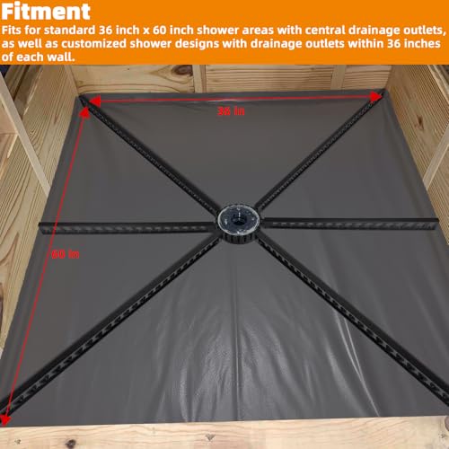 Pitch Shower Kit Sticks for Pitch,Quick Pre Sloped Shower Pan Kit for Shower Floor Mortar Bed with Water Drainage Slope,Shower Slope Kit with Center Ring and 6 Float Stick System for Shower Remodeling - style: 1PCS Center Ring + 6PCS Shower Pan Tapered Fl