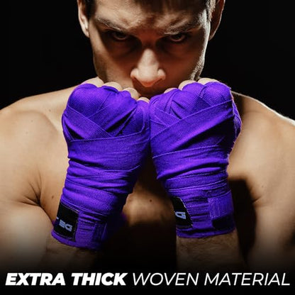 DEFY Professional 180 Inch Hand Wraps for Boxing Muay Thai MMA Elastic Bandages for Men & Women -Pair - color: Green