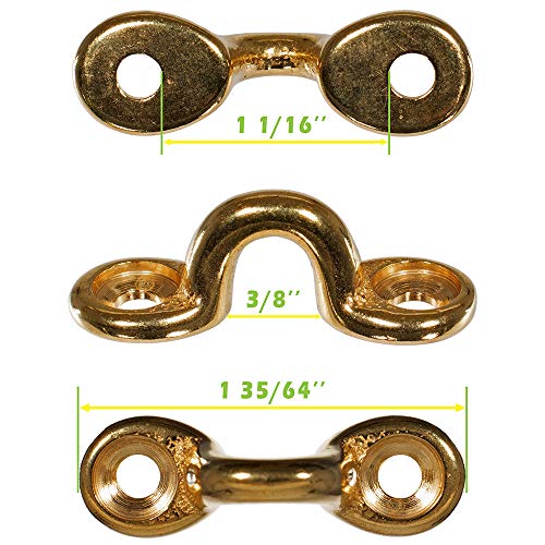 Brass Footman Loop 1 1/16 Inch - 20 Pack
