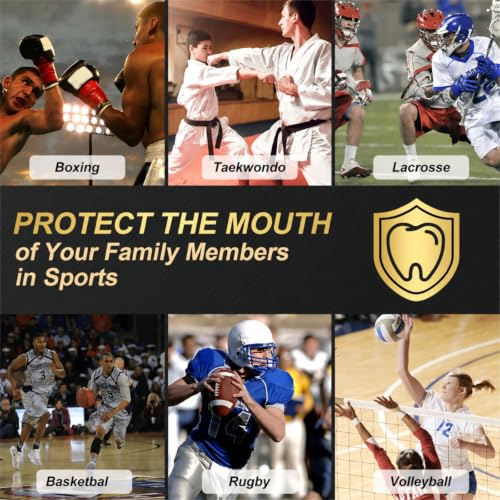Bbto 6 Pack Kids Youth Mouth Guard for Football Sports - color: Blue
