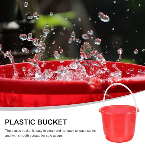 5L Plastic Bucket with Handle for Household Cleaning Gardening and Pet Care - Lightweight Multipurpose Water Pail for Indoor and Outdoor Use