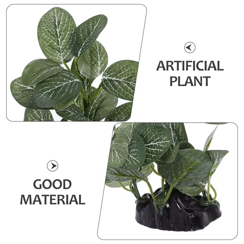 Abaodam Artificial Aquarium Plants and Fish Tank Grass, Realistic Plastic Aquatic Plants with Base, 1pcs Aquarium Decoration for Freshwater Fish Tank Landscaping and Betta Hiding Spot