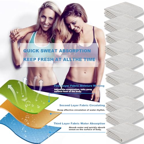 Peicees 20 Pack Microfiber Neck Cooling Towels Sports Sweat Towels Sweat Headband for Travel Beach Swimming Camping Climbing Gym Yoga Workout Backpacking, Gray