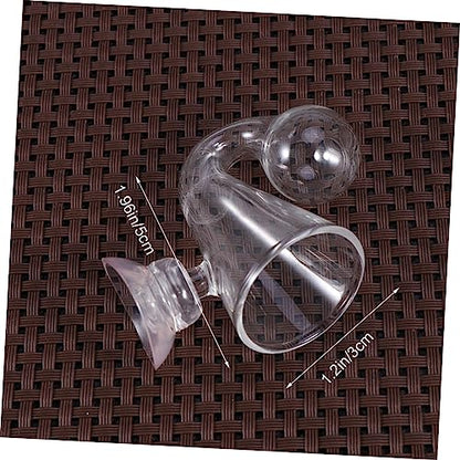 4pcs Checker Aquarium Glass Drop Checker for Monitoring Carbon Dioxide Concentration for Aquatic Plants and Fish Tanks Easy Installation Below Water - size: Size 2