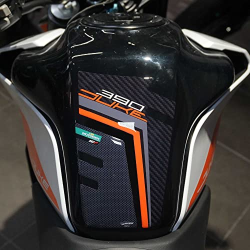 labelbike - 3D Sticker Motorcycle Fuel Tank Pad Protection and Decoration in Resin Compatible with KTM Duke 390 2017-2021