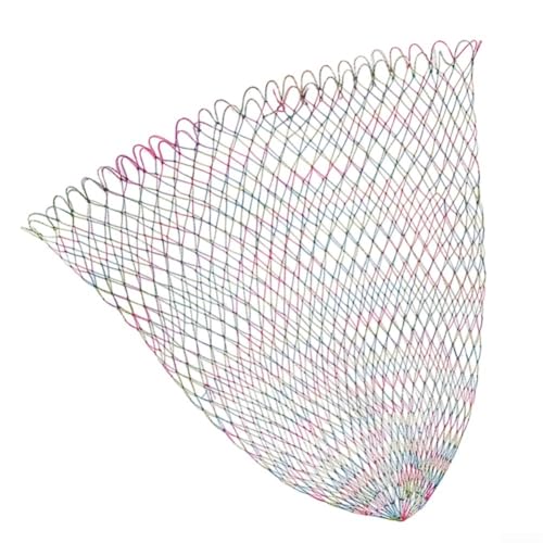 Fishing Landing Net Replacement Head, Lightweight Nylon Mesh Net with 2Cm Large Holes, High Strength 9-Wire Braid Up to 75Kg Load, Portable Carp Fishing Accessory for 40/50/60cm