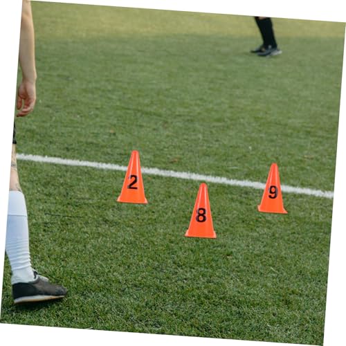 Toyvian 15pcs Plastic Numbered Training Cones Soccer Agility Markers for Basketball and Sports Practice Lightweight and Portable Numerical Identification for Drill Management