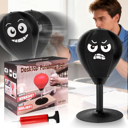 Desktop Punching Bag with Suction Cup, Upgraded Spring Desk Punching Bag