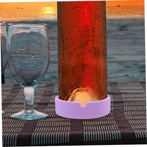LABRIMP Non Slip Silicone Coaster Pad for Wine Beer Bottles Food Grade Silicone Holder with Slip Texture for Home Bar and Parties Inner