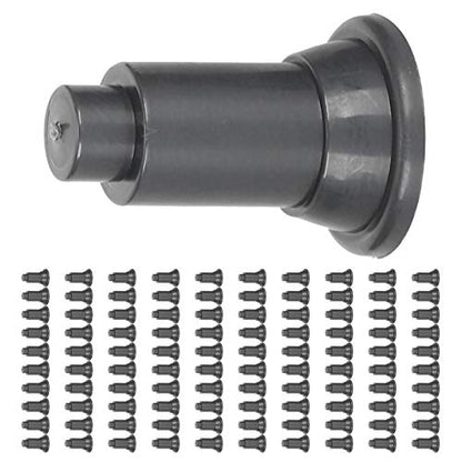 Generic 100Pcs Aquarium Isolation Board Support Feet, Adjustable Height PVC Fish Tank Divider Stands, Food Grade Safety Material Stands, Ideal for Easy Cleaning & Stability in Fish Tanks (Black) - color: Black