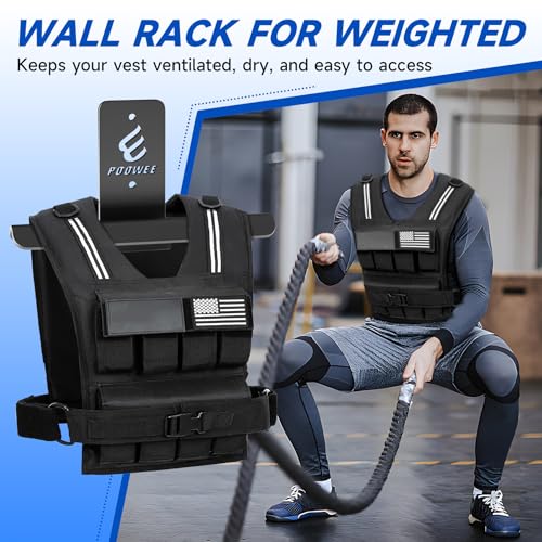 Weight Vest Hanger Wall Mount - Heavy Duty Steel Tactical Vest Wall Mount for Home Gym Gear, Weighted Vest Storage Rack for Backpacks, Body Armor Carrier, Weighted Vest Hook - Hold Up To 200Lbs