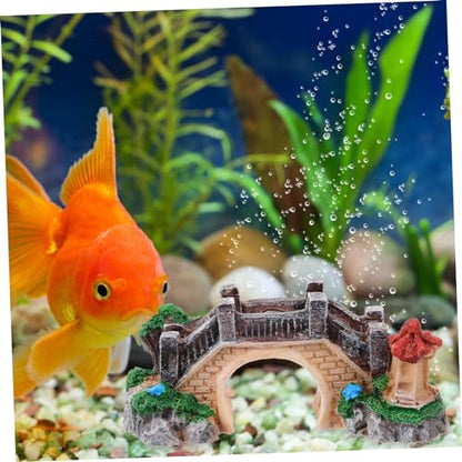 Simulation Bridge Decor for Fish Tank Aquarium Ornament Beautifully Crafted Tiny Bridge for Landscape for Aquatic Decoration Lifelike Design