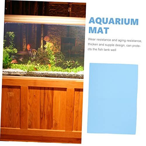 Aquarium Bottom Mat Thick Shockproof Pad for Fish Tanks Non- Water Absorption Base Wear-Resistant Design Easy to Cut for - color: Blue