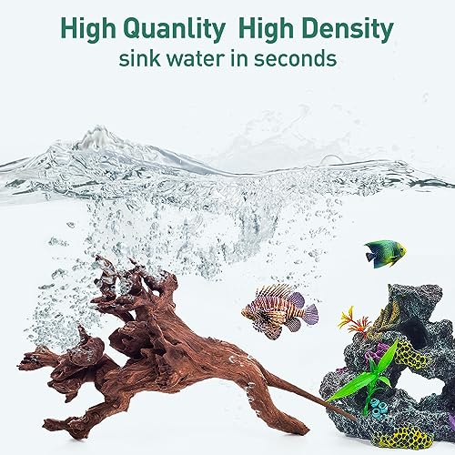 Natural Driftwood for Aquarium Decor, 1-Piece 13''-17'' Large Driftwood for Decorations on Fish Tank, Reptiles Bearded Dragon Accessories or Air Plants
