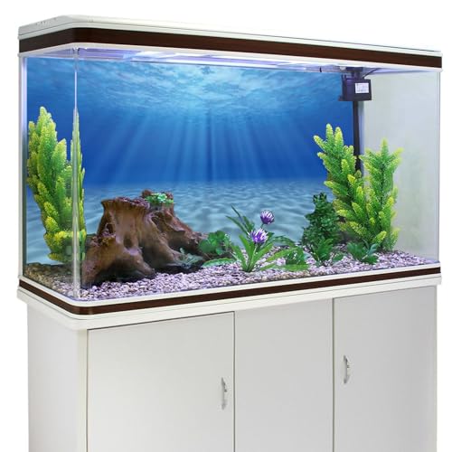 AWERT Undersea Theme Aquarium Background Sunshine Underwater World Fish Tank Background 60x24 inches Durable Polyester Background