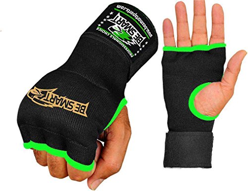Gel Inner Hand Wraps Gloves Boxing Fist Padded Bandages MMA Gel Thai Kick Carbon Fiber Aero Gel Padded Inner Gloves, 6 Colors - color: Green, size: Large