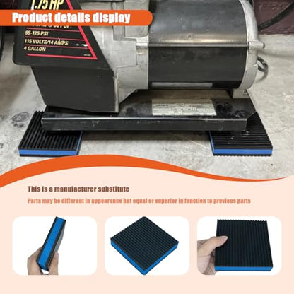 4 x 4 x 7/8 inches,Rubber Anti Vibration Pads Heavy Duty EVA Isolation Mats for Air Conditioner,HVAC System,Compressors,Washer and Dryer,Treadmill etc (4 Pack)