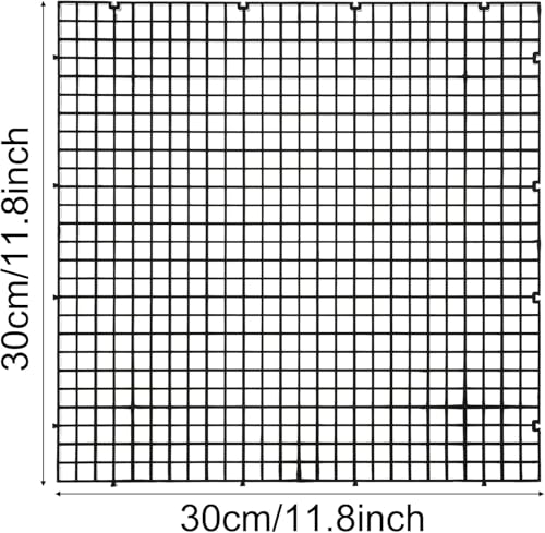 Hipanda Aquarium Hood Fish Tank top Cover, Terrarium lid Plastic Grid with 4-Piece Set Corner Protectors. Prevents Jumping (Fit 8MM/0.3inch Glass Black) - size: Fit 8MM/0.3inch Glass Black