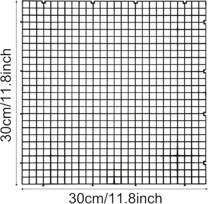 Hipanda Aquarium Hood Fish Tank top Cover, Terrarium lid Plastic Grid with 4-Piece Set Corner Protectors. Prevents Jumping (Fit 8MM/0.3inch Glass Black) - size: Fit 8MM/0.3inch Glass Black