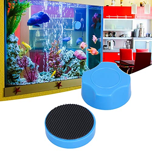 Zerodis Mini Aquarium Magnetic Cleaner, Fish Bowl Brush Glass Scraper Portable Fish Tank Floating Cleaning Tool for Small Glass Marine Aquariums