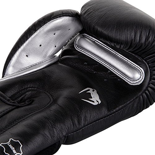 Venum Giant 3.0 Boxing Gloves - Nappa Leather - color: Black/Silver, size: 16 oz
