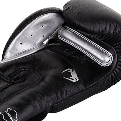 Venum Giant 3.0 Boxing Gloves - Nappa Leather - color: Black/Silver, size: 16 oz