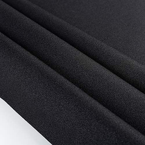 Total Blackout Window Film 100% Light Blocking Non Adhesive No Residue Removable Opaque Static Cling Privacy Glass Tint for Home Bedroom Darkening Heat Control (17.5 in x 6.56 Ft) - color: Black, size: 17.5 Inch x 6.56 Feet