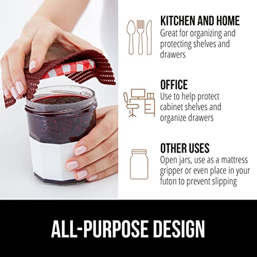GORILLA GRIP powerGRIP Drawer Shelf and Cabinet Liner, Thick Strong Hold, Non-Adhesive Liners Protect Kitchen Cabinets and Cupboard, Bathroom Drawers, Easy Install, Breathable Mat, 12" x10', Red - color: Red, style: 12" x 10'