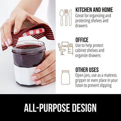GORILLA GRIP powerGRIP Drawer Shelf and Cabinet Liner, Thick Strong Hold, Non-Adhesive Liners Protect Kitchen Cabinets and Cupboard, Bathroom Drawers, Easy Install, Breathable Mat, 12" x10', Red - color: Red, style: 12" x 10'
