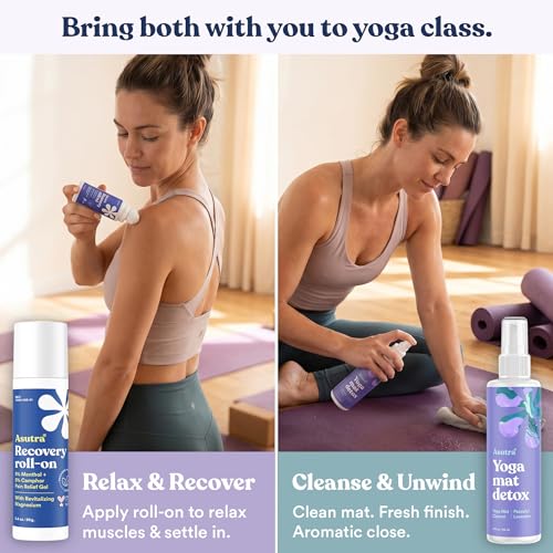 ASUTRA Yoga Mat Cleaner Spray (Uplifting Eucalyptus), 4 fl oz