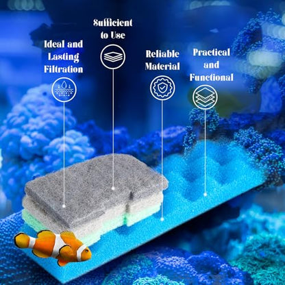 40 Pcs Replacement Filter Media Kit Compatible with Fluval 406/407, Aquarium Filters Set Including 4 Biological Foams, 36 Ammonia/Phosphate/Nitrite Remover - style: 406/407