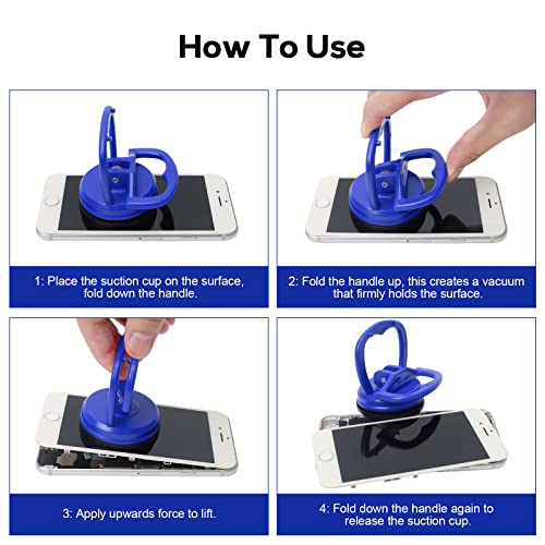 STREBITO Suction Cups Heavy-Duty 2 Pieces Screen Suction Cups Tool for iMac, iPhone, MacBook, iPad, TV, Phone, Laptop, Computer, Tablet, LCD Screen Remover