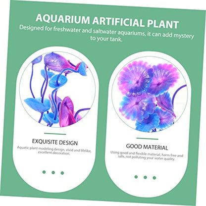 LIOOBO 17pcs Fake Aquarium Plant Water Grass Adornment Realistic Desktop Decoration for Home Fish Tank Accessory