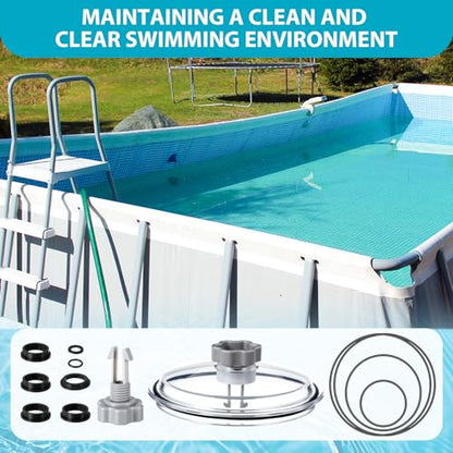 SF80110-1 Leaf Trap Cover Lid with O-Rings & Valve Sand Filter Pump Seal Gasket Parts Compatible with 12 Inch Sand Filter Pump (Pump Flow Rate: 2, 100 GPH) NOT Fit for 14 & 16 Inch