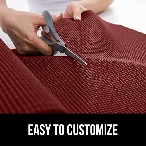 GORILLA GRIP powerGRIP Drawer Shelf and Cabinet Liner, Thick Strong Hold, Non-Adhesive Liners Protect Kitchen Cabinets and Cupboard, Bathroom Drawers, Easy Install, Breathable Mat, 12" x10', Red - color: Red, style: 12" x 10'