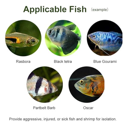 Fish Breeding Box, Fish Breeding Isolation Box Breeder Isolation Divider Hatching Box Acrylic Transparent Aquarium Hatchery Incubator Holder
