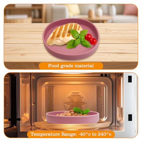 Silicone Cat Bowl 2 Pcs Non-Slip Cat Dish for Dry Food and Wet Food Shallow Relief Whisker Fatigue Pet Bowls Plates Set for Kittens, Small Cats and Dogs (Red) - color: 2 Pcs - (Red)